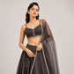 Pearl Trim Organza Lehenga Set