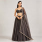 Pearl Trim Organza Lehenga Set