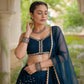 Pearl Trim Organza Lehenga Set