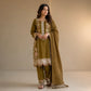 Rayon Satin Threadwork Suit