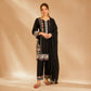 Rayon Satin Threadwork Suit