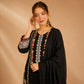 Rayon Satin Threadwork Suit