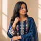 Rayon Satin Threadwork Suit