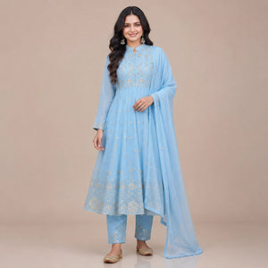 Sequin Embroidered Anarkali Suit