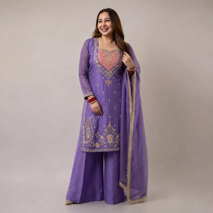 Sequin Embroidered Kurta Set