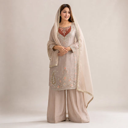 Sequin Embroidered Kurta Set