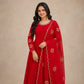 Crimson Gota Moti Anarkali Gown