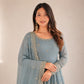 Sequin Crinkle Silk Anarkali
