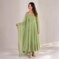 Sequin Crinkle Silk Anarkali
