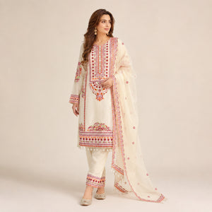 Mul Chanderi Mirror Suit