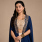 Navy Cape Embroidered Lehenga