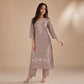 Floral Embroidered Cotton Kurta