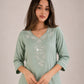 Floral Embroidered Cotton Kurta