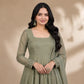 Sage Floral Sequin Anarkali