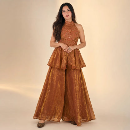 Dusty Rose Halter Sharara