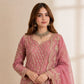 Embroidered Kurta Palazzo Set with Moti Work