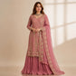 Embroidered Kurta Palazzo Set with Moti Work