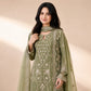 Embroidered Kurta Palazzo Set with Moti Work