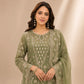 Embroidered Kurta Palazzo Set with Moti Work