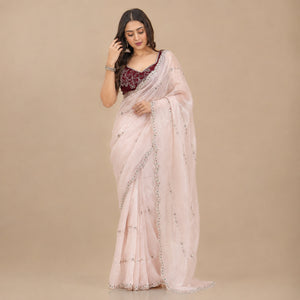 Blush Jarkan Stone Saree