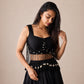 Noir Tassel Fringe Lehenga