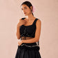 Noir Tassel Fringe Lehenga