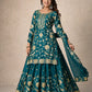 Heavy Chinnon Silk Embroidered Lehenga Set