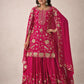 Heavy Chinnon Silk Embroidered Lehenga Set
