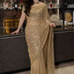 Embroidered Soft Net Saree with Mirror Work Blouse