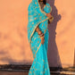 Handworked Gota Patti Georgette Saree with Sequence Lace Border