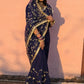 Handworked Gota Patti Georgette Saree with Sequence Lace Border