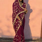 Handworked Gota Patti Georgette Saree with Sequence Lace Border
