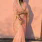 Handworked Gota Patti Georgette Saree with Sequence Lace Border