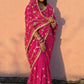 Handworked Gota Patti Georgette Saree with Sequence Lace Border