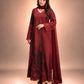 Crimson Embroidery Kurta Set with Dupatta