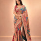 Designer Chinnon Silk Saree with Mirror Work for Festive and Wedding Wear