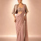 Ready to Wear Crepe Silk Saree with Embroidered Jacket and Blouse
