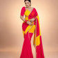 Box Pattern Georgette Saree with Mirror Work and Gotta Lace