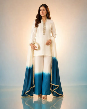 Designer Embroidered Palazzo Suit Set for Festive and Wedding Wear