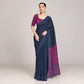 Contrast Cutwork Cotton Saree