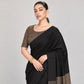 Contrast Cutwork Cotton Saree