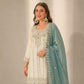 Ivory Pearl Embroidered Palazzo Set