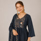 Two-Tone Silk Embroidered Anarkali Suit
