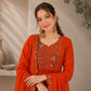 Two-Tone Silk Embroidered Anarkali Suit