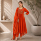 Two-Tone Silk Embroidered Anarkali Suit