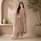 Two-Tone Silk Embroidered Anarkali Suit