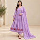 Scalloped Chanderi Anarkali with Dupatta