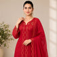 Noor Chanderi Kurti Shrug Pant Dupatta Set for Festive and Party Occasions