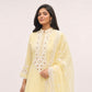 Lemon Lace Embroidered Kurta Set