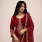 Maroon Sequin Embroidered Suit